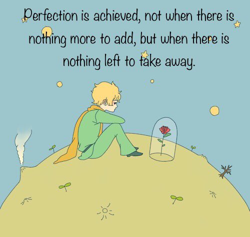 Perfection is Achieved Quote - The Little Prince